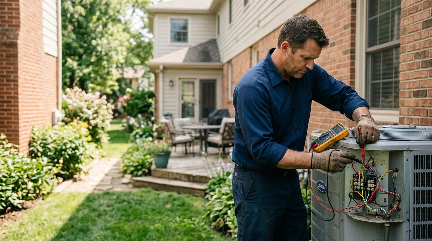 HVAC technician working near Grottoes, VA